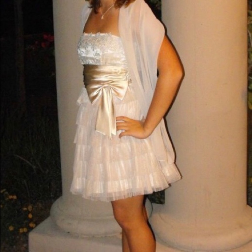 Cream layered dress
